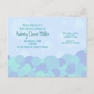 Invitation de baby shower de bulles