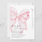 Invitation de Baby shower de cabot rose (Devant)