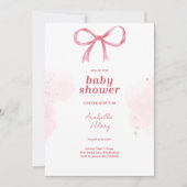 Invitation de Baby shower de cabot rose (Devant)