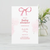 Invitation de Baby shower de cabot rose (Debout devant)