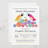 Invitation de baby shower de cailles de région (Devant / Derrière)