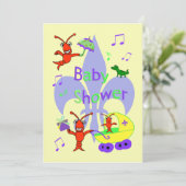 Invitation de baby shower de Cajun Themed Fleur de (Debout devant)