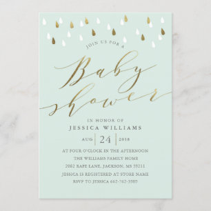 Invitation de baby shower de calligraphie de