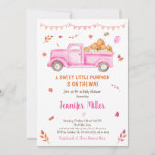 Invitation de Baby shower de camion Citrouille de  (Devant)
