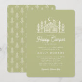 Invitation de Baby shower de Camper Little Happy (Devant / Derrière)
