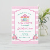 Invitation de Baby shower de carrousel Joyer Parco (Debout devant)