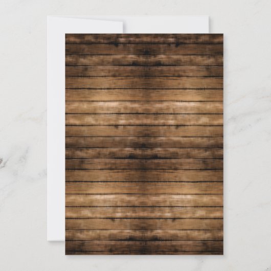 Invitation de Baby Shower de Cerf Rustique (Dos)