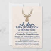 Invitation de Baby shower de cerfs (Devant)