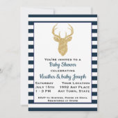 Invitation de Baby shower de cerfs (Devant)