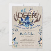 Invitation de Baby shower de cerfs - Antlers Invit (Devant)