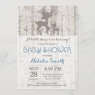 Invitation de Baby shower de cerfs Boy Boy