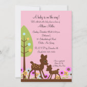 Invitation de baby shower de cerfs communs de bébé (Devant)