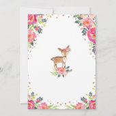 Invitation de Baby shower de cerfs de Girl Woodlan (Dos)