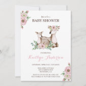 Invitation de Baby shower de cerfs de maman et de  (Devant)