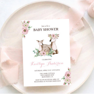 Invitation de Baby shower de cerfs de maman et de
