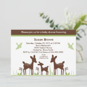 Invitation de Baby shower de cerfs de saule si mig (Debout devant)