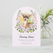 Invitation de Baby shower de cerfs de Whimsical (Debout devant)