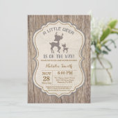 Invitation de Baby shower de cerfs rustiques (Debout devant)