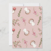 Invitation de Baby shower de champignons d'aquarel (Dos)