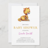 Invitation de Baby shower de chats mignons (Devant)