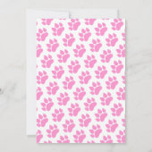 Invitation de Baby shower de chien chiot rose mign (Dos)