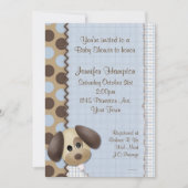 Invitation de baby shower de chiot (Devant)