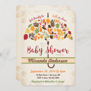 Invitation de baby shower de chute
