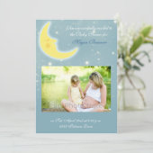 Invitation de baby shower de ciel de lune (Debout devant)