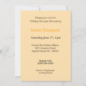 Invitation de Baby shower de cigogne personnalisée (Dos)