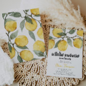 Invitation de Baby shower de citron rétro