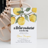 Invitation de Baby shower de citron rétro