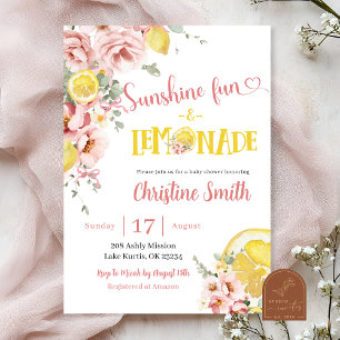 Invitation de Baby shower de citronnade et de cord