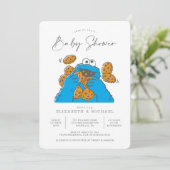 Invitation de Baby shower de Cookie Monster (Debout devant)