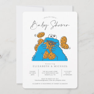 Invitation de Baby shower de Cookie Monster