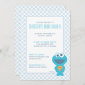 Invitation de Baby shower de Cookie Monster (Devant / Derrière)