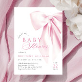 Invitation de Baby shower de coquette rose