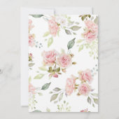 Invitation de Baby shower de couronne florale (Dos)