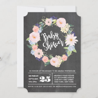 Invitation de Baby shower de courroie d'aquarelle
