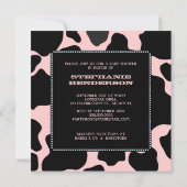 Invitation de baby shower de cow-girl de rose (Dos)
