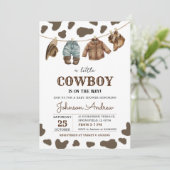 Invitation de Baby shower de Cowboy Brown (Debout devant)