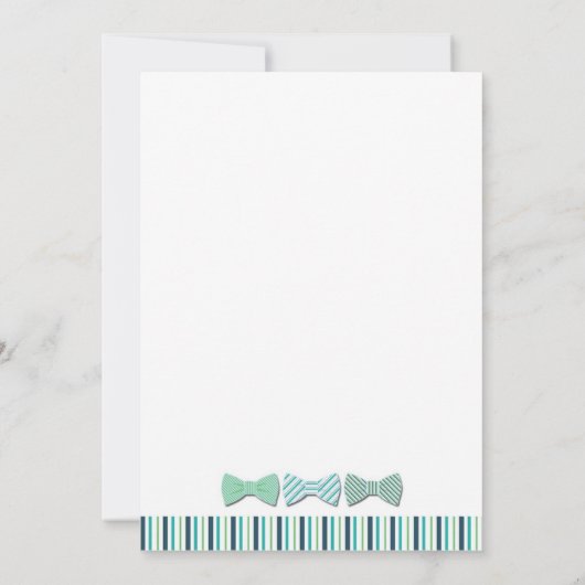 Invitation de baby shower de cravate (Dos)