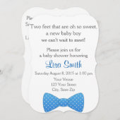 Invitation de baby shower de cravate d'arc (Devant / Derrière)