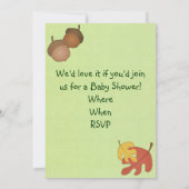 Invitation de baby shower de créatures de région (Dos)