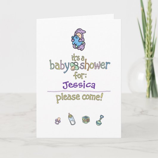Invitation de baby shower de Cutietoots (Devant)