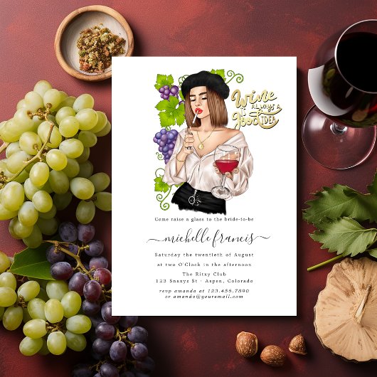 Invitation de Baby Shower de Dégustation de Vin de