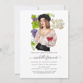 Invitation de Baby Shower de Dégustation de Vin de (Devant)