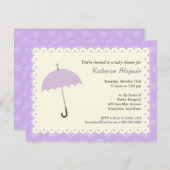 Invitation de Baby shower de dentelle à cale (Devant / Derrière)