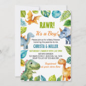 Invitation de Baby shower de Dinosaur Cute (Devant)