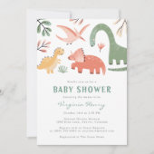 Invitation de Baby shower de Dinosaur Cute (Devant)