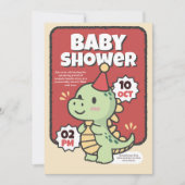 Invitation de Baby shower de Dinosaur Cute (Devant)
